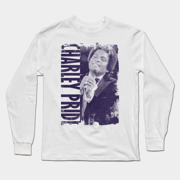 Charley Pride - Nametype Long Sleeve T-Shirt by ROYFRESHN DRAW